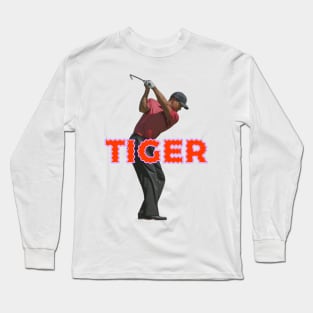 Tiger Woods backswing Long Sleeve T-Shirt